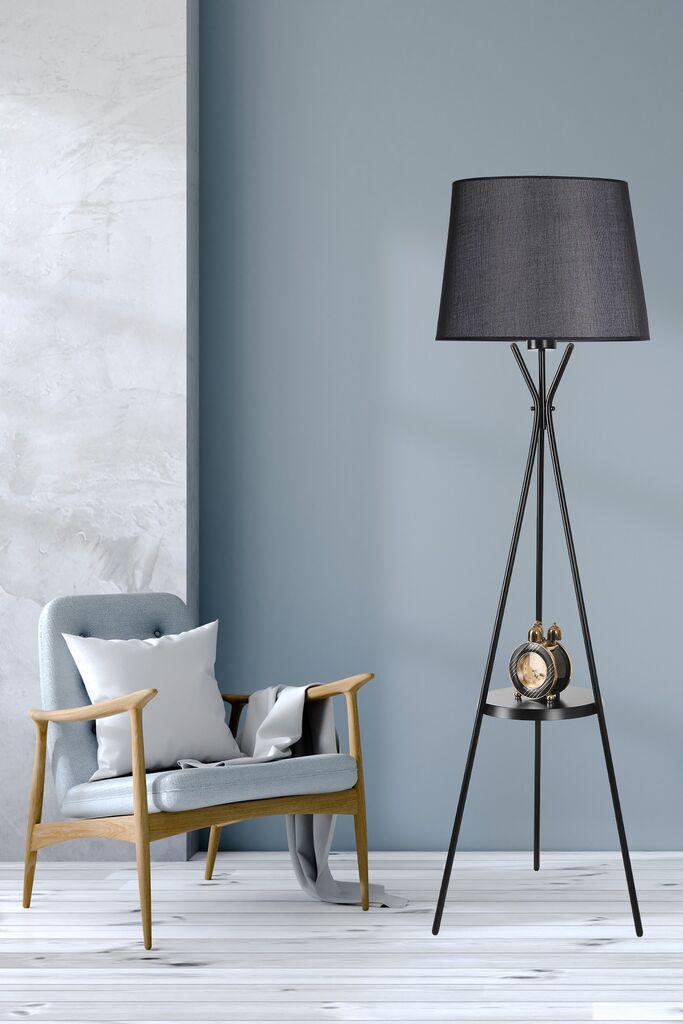 Opviq Podna lampa Venedik, 165 cm, E27, Crna