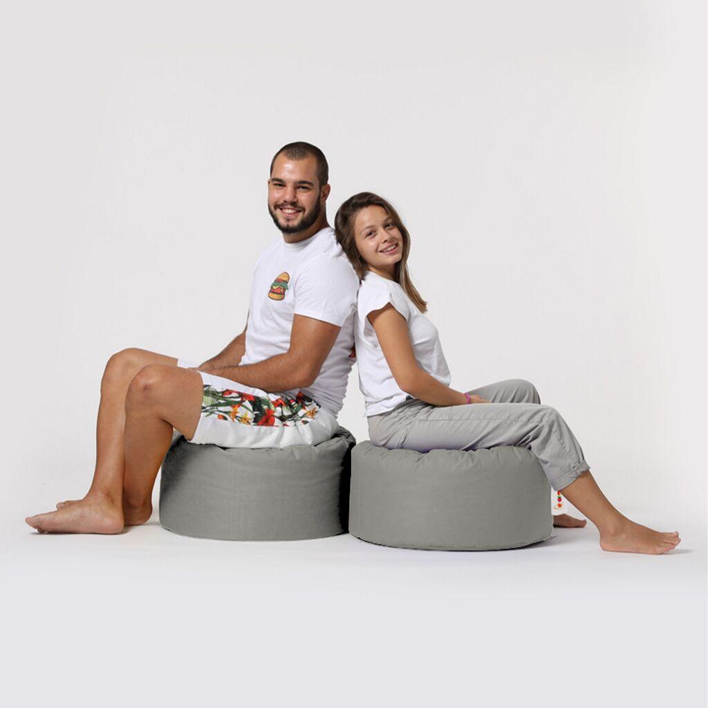 Atelier del Sofa Lazy bag Okrugli puf Dim, sivi