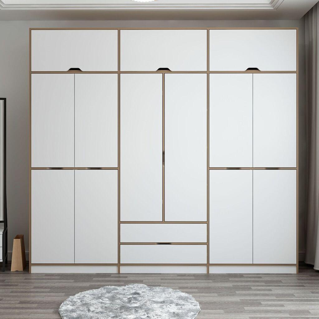 Hanah home Ormar Elina 277x253x52cm Bijelo-bež