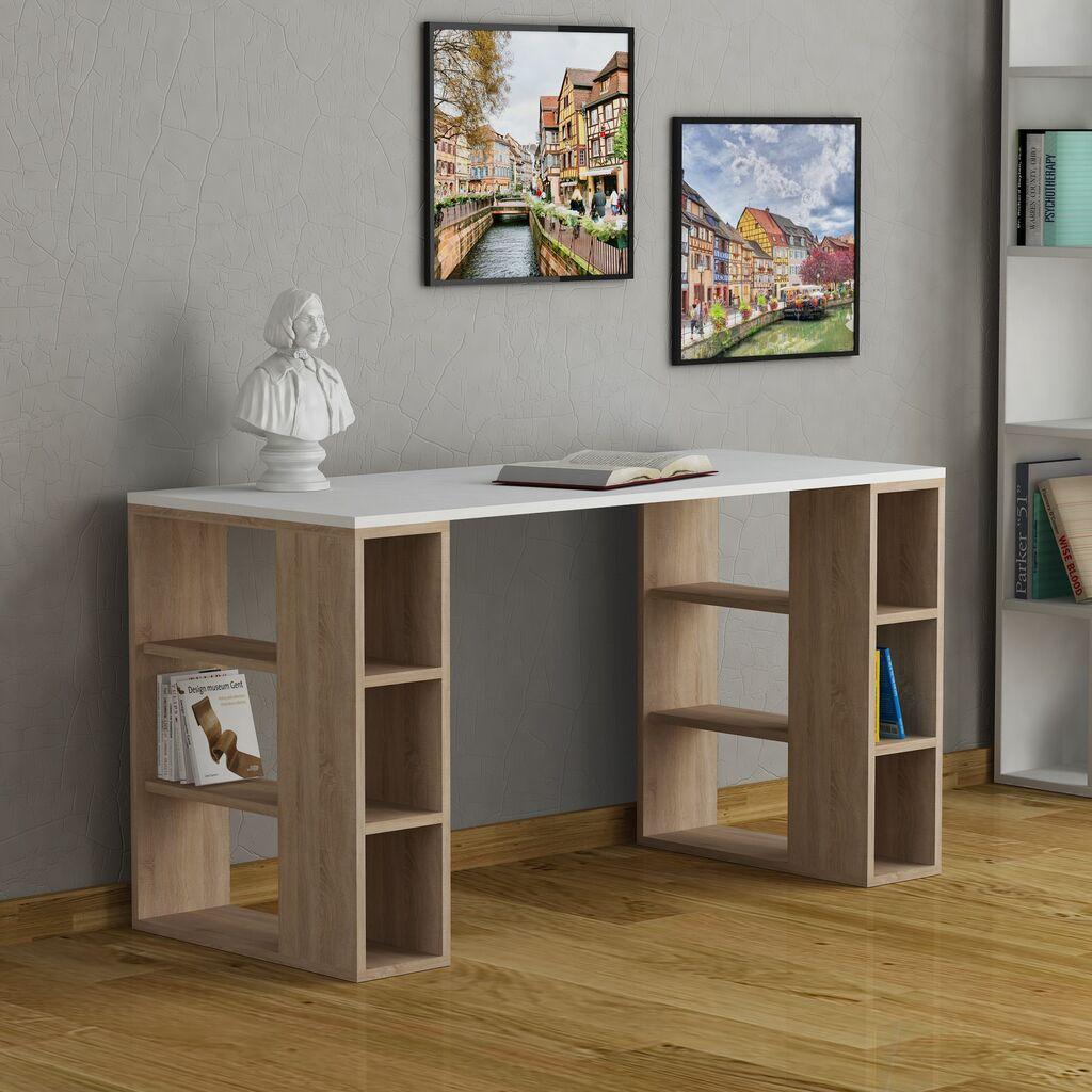 HANAH HOME Colmar Radni sto, 140x75x60cm, Krem-bijela