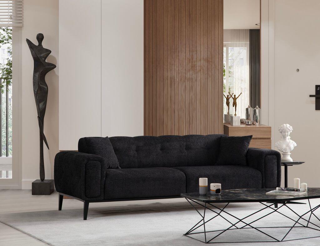 Atelier del Sofa Athena sklopiva sofa 92x76x225cm crna