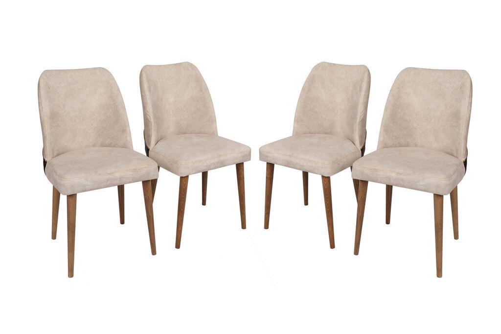 Hanah Home Nova 071 V4 Stolica, 4 dijela, Bež