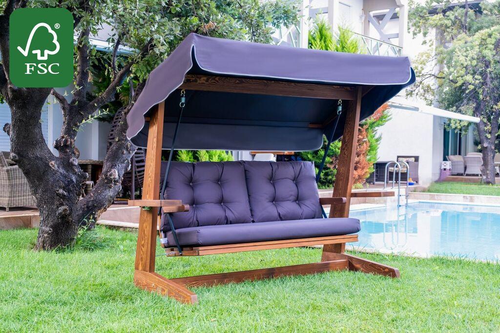 Hanah Home vrtna ljuljačka Viva 2200 220x175x100cm Antracit