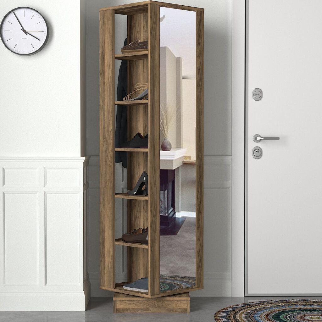 Hanah Home Ormarić za cipele 44,8x180x44,8cm Orah