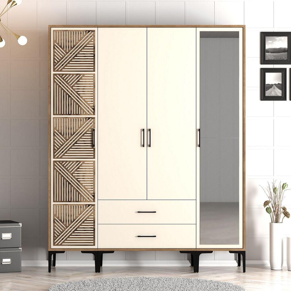 Hanah kućni ormar Kumsal PTR 160x47,5x201cm Orah