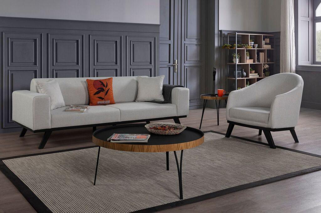 Atelier del Sofa Fotelja Leon 90x82x75cm Svijetlosiva