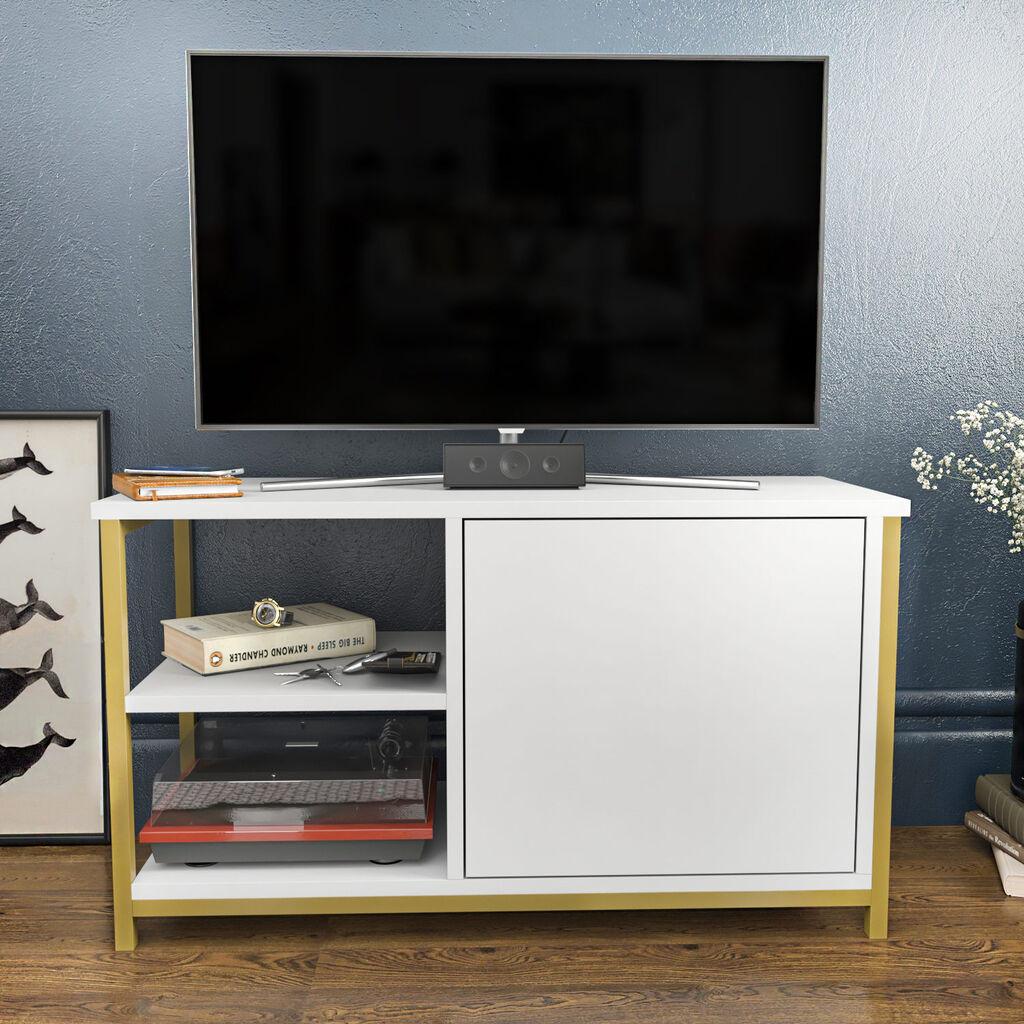 Hanah home TV komoda Muskegon zlatno-bijela