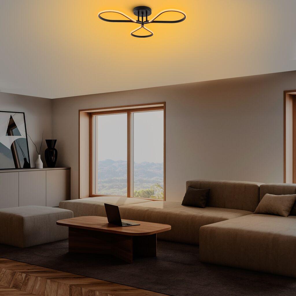 Opviq metalni luster, 68x14x68cm, crni