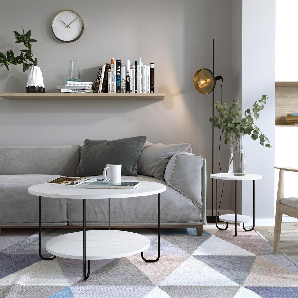 Hanah Home Club sto Corro 80x45x80cm Bijeli