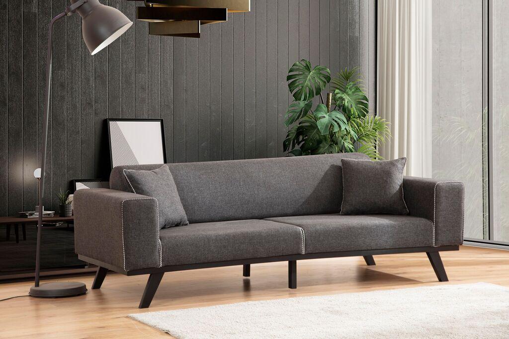 Atelier del Sofa Sofa Leon 92x77x222cm Antracit