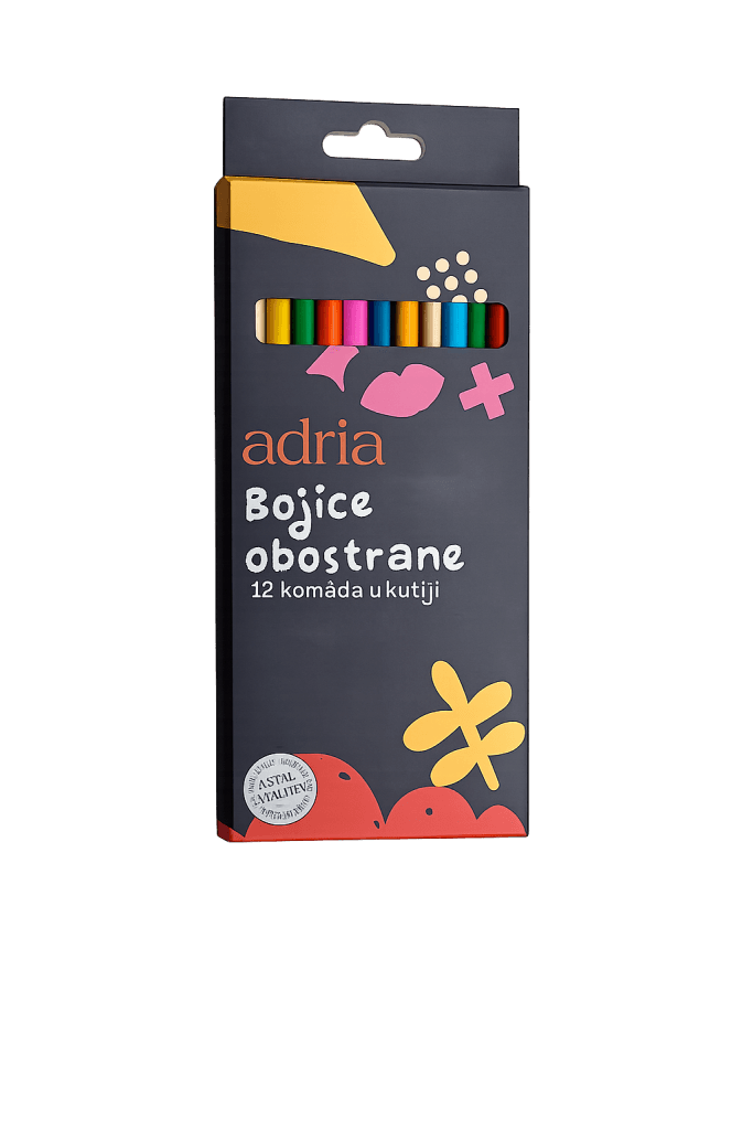Adria Dvostrane drvene bojice 40225, 12 komada