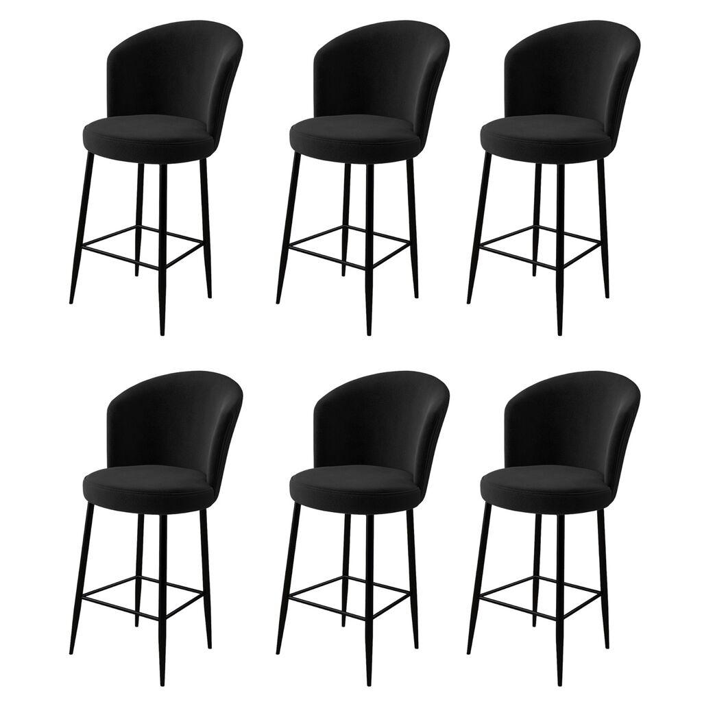 Hanah Home Set od 6 barskih stolica Alta Black