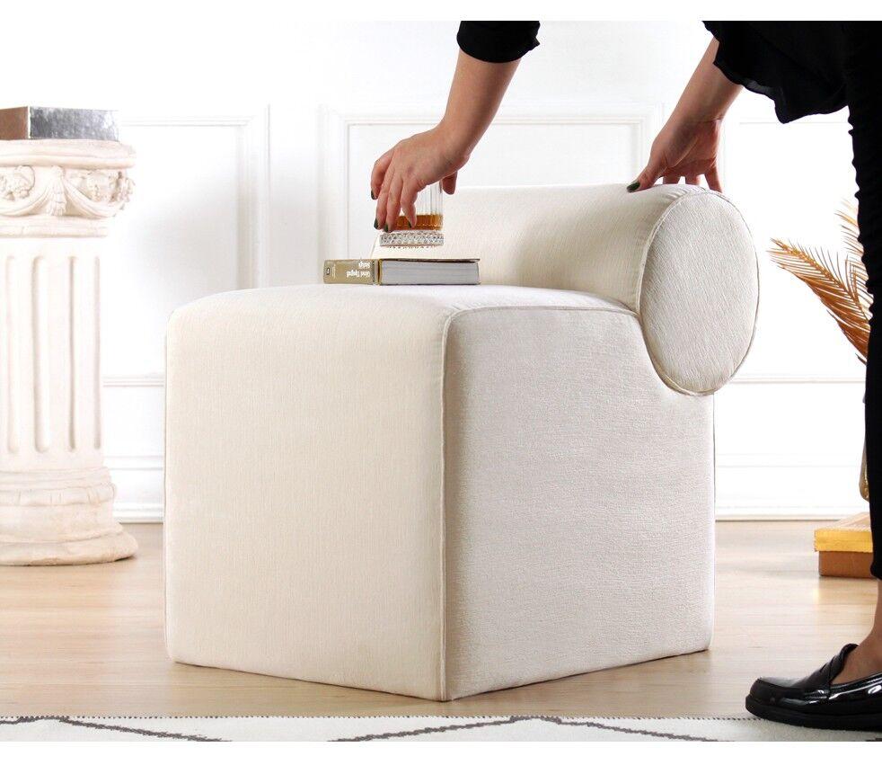 Atelier del Sofa Tabure 45x56x60cm, Krem