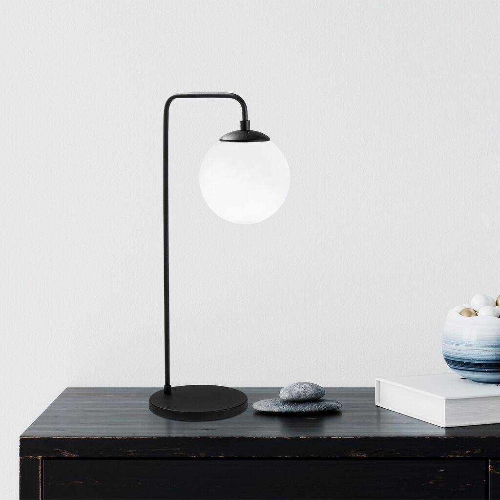 Opviq Stona lampa E14, Crno-bijela