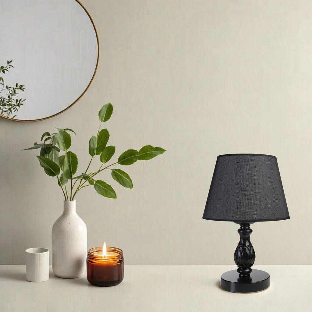 Opviq Stona lampa E27 Grlo, Crna