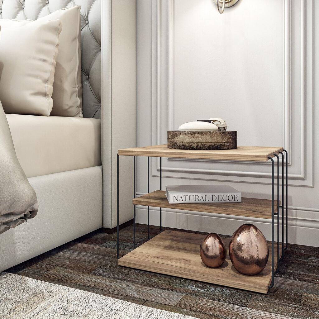 Hanah Home Pomoćni stolčić Lifon Atlantic Pine, Smeđi
