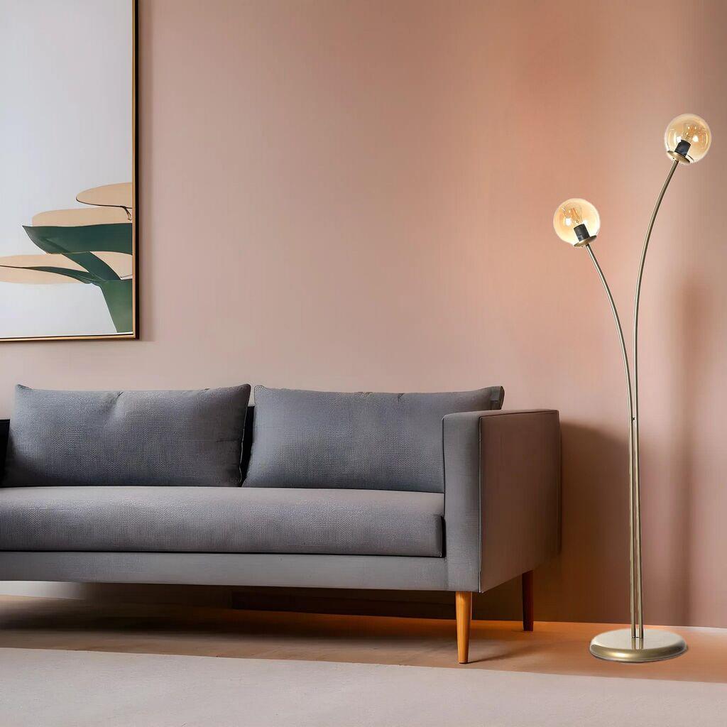 Opviq podna lampa Rose, 165 cm, E27, zlatna boja