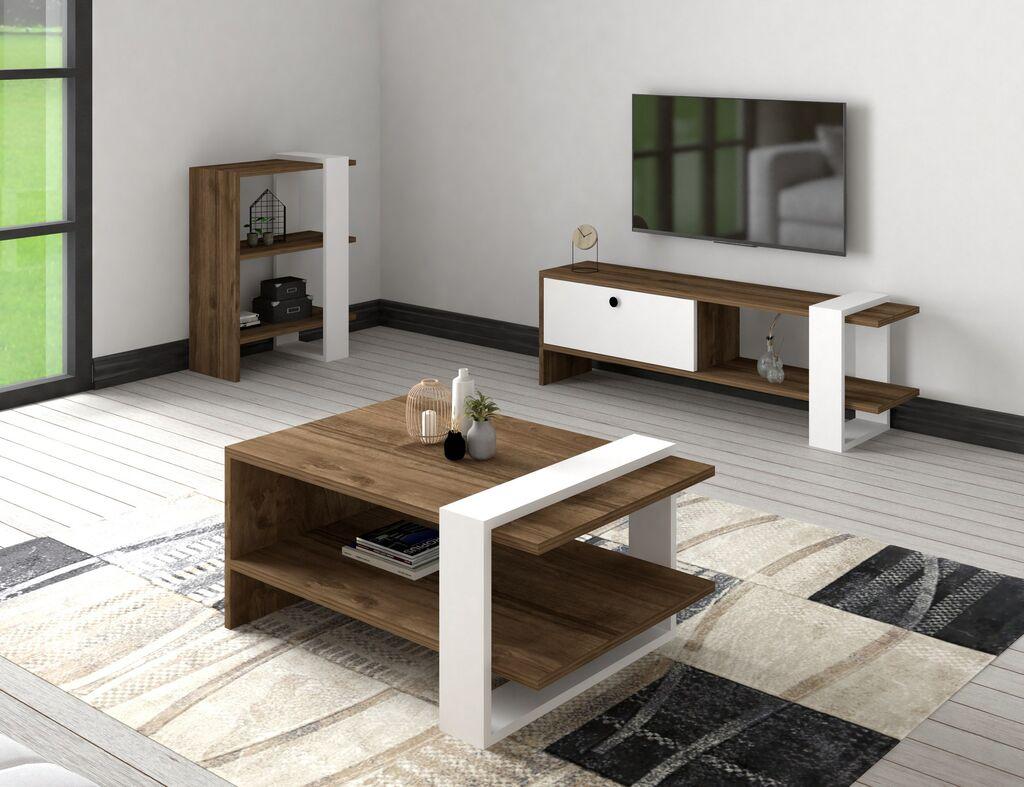 Hanah Home Set TV komoda i klub stolić, orah
