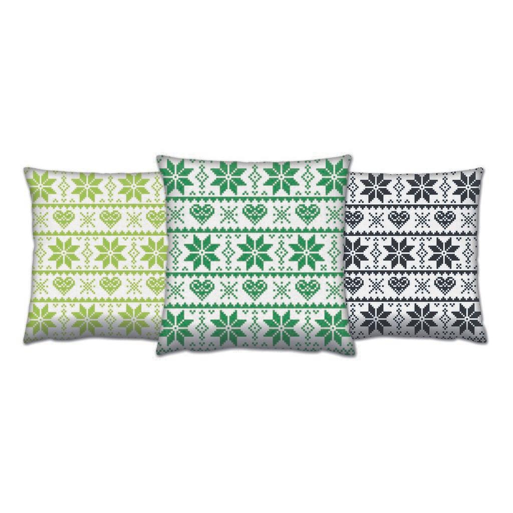 Aberto Design AC 4406 4405 4407 Set od 3 ukrasna jastuka, 43 x 43 cm, Šareni