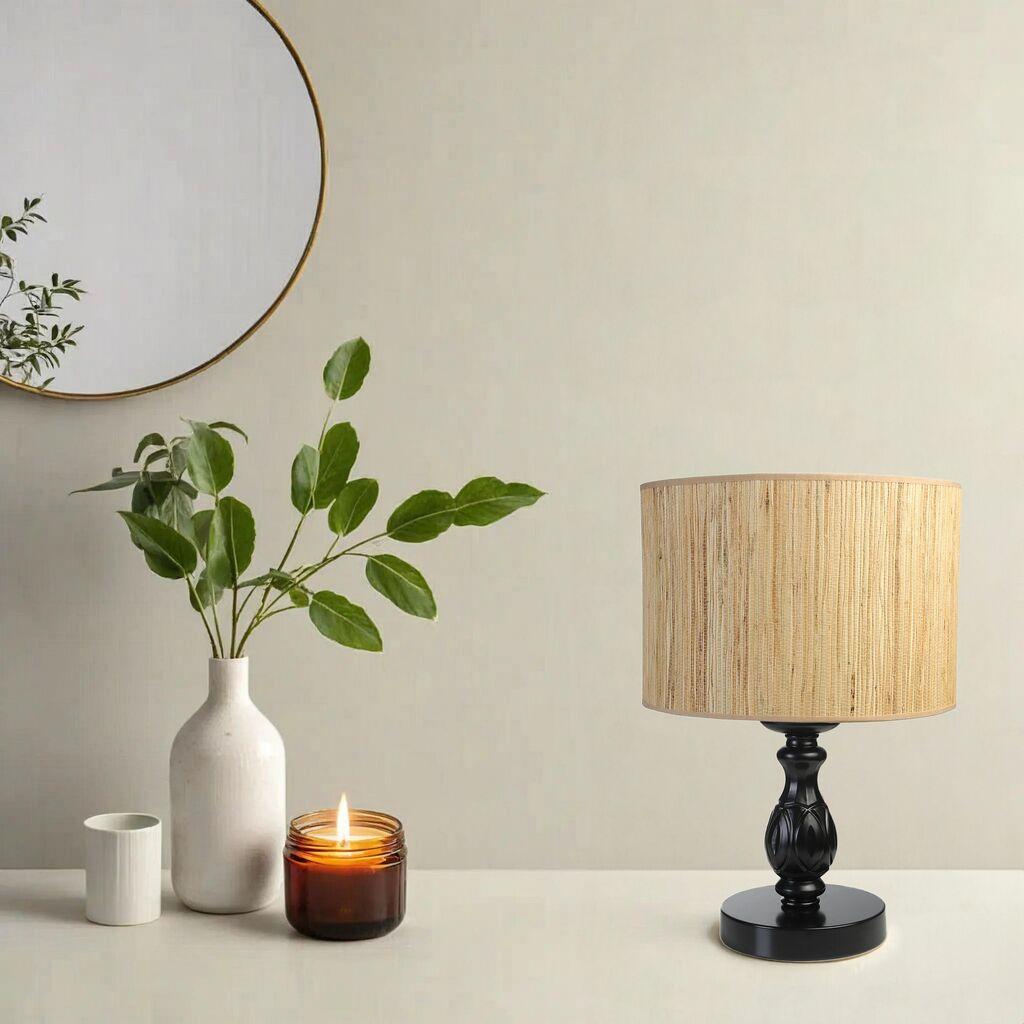Opviq Stona lampa E27 Grlo, Crna