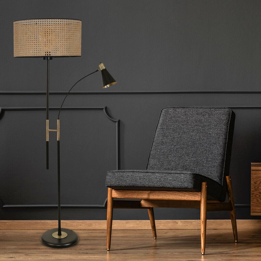 Opviq Podna lampa Forza, 165 cm, E27, Crna