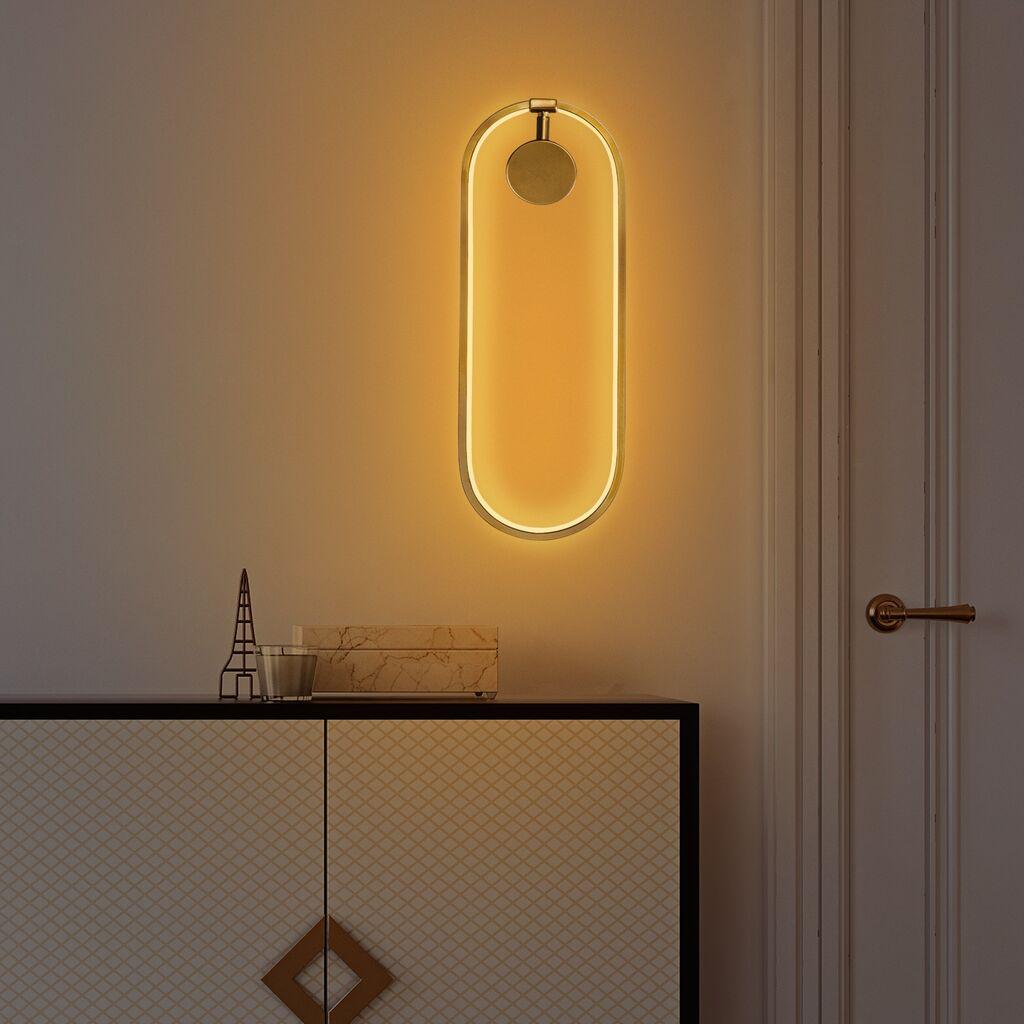 Opviq Can 13557 Zidna lampa, zlatna