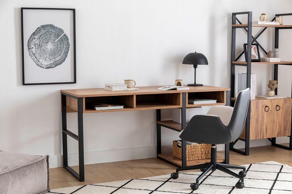 Hanah Home Radni sto Emro, 150x75.8x58.4 cm, Bež