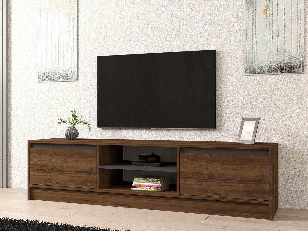 Hanah Home Olca TV polica, smeđe-tamnosiva