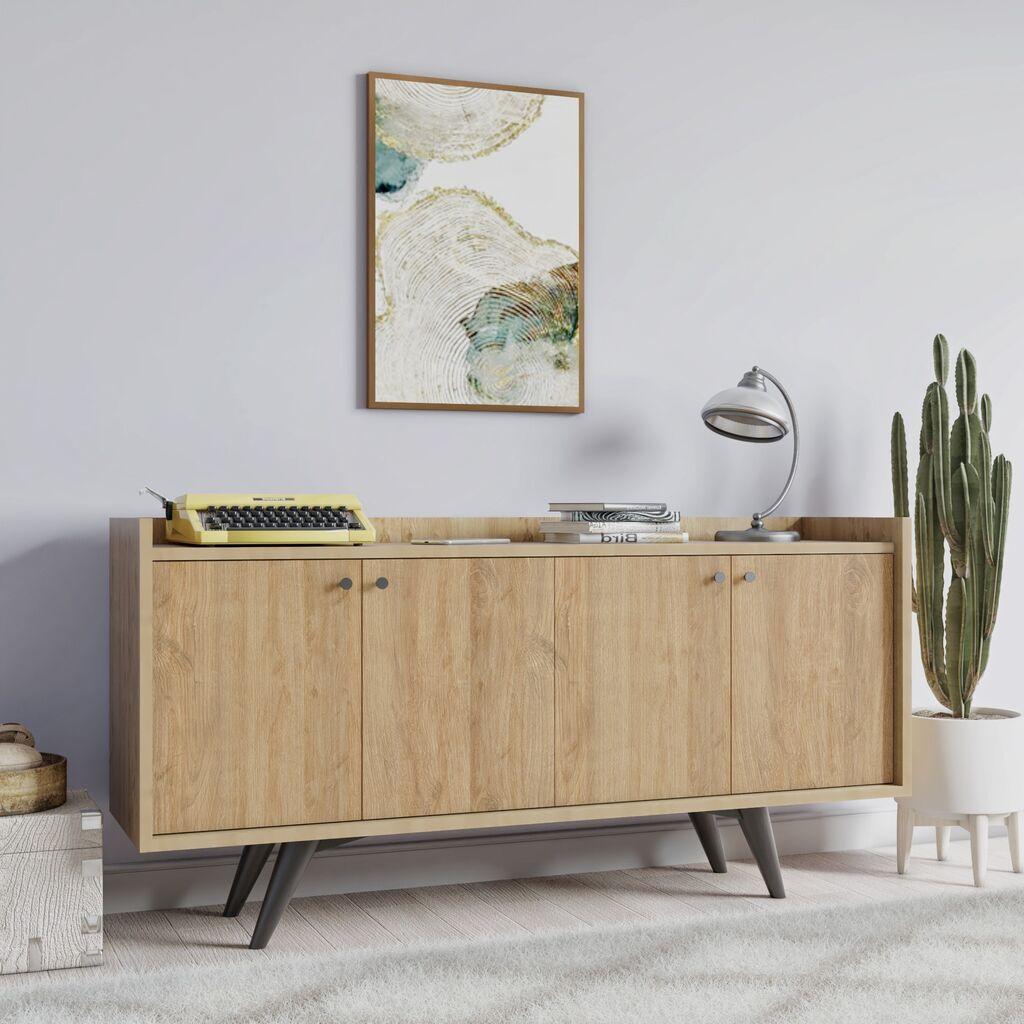 Hanah Home Komoda Lisabon 150x75x40cm Hrast