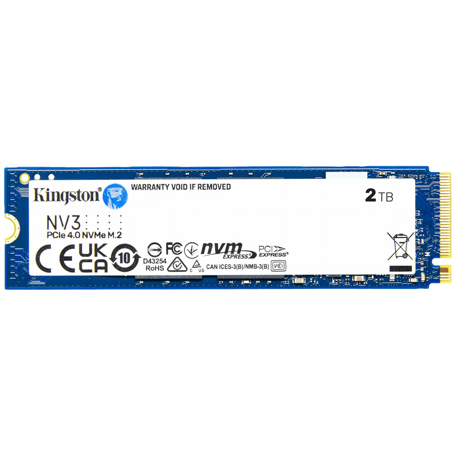 Kingston SSD disk NV3, 2 TB, M.2, PCIe Gen 4.0x4, NVMe, 6000 MB/s, 5000 MB/s