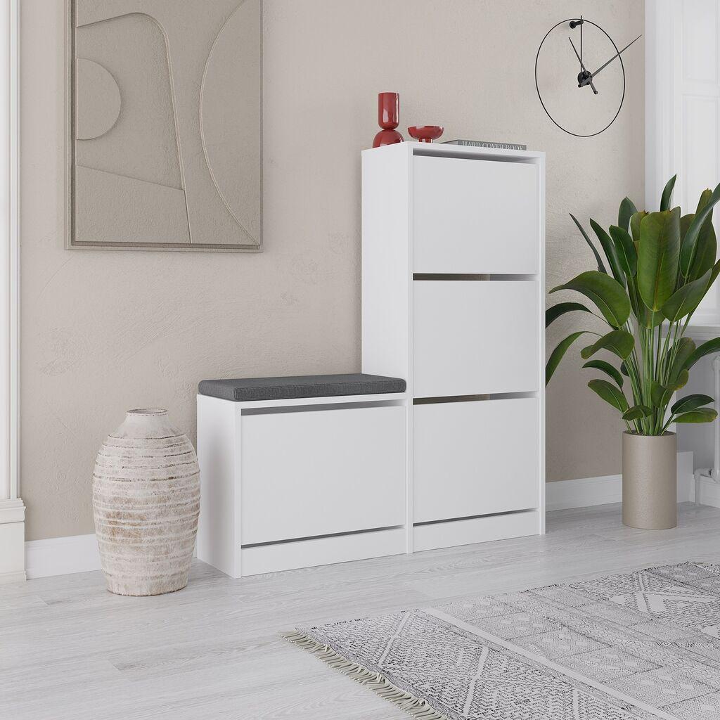 Hanah home Stalak za cipele 105x118,5x26cm Bijeli