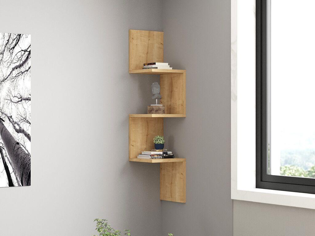 Hanah Home Zigzag Sapphire Zidna Polica, Smeđa