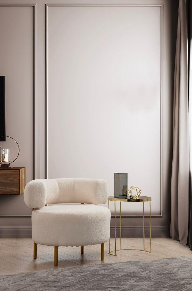 Atelier del Sofa Fotelja River Okrugla Bijela