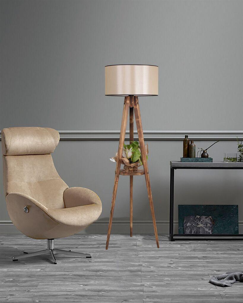 Opviq Podna lampa 15-3, 153 cm, E27, Orah
