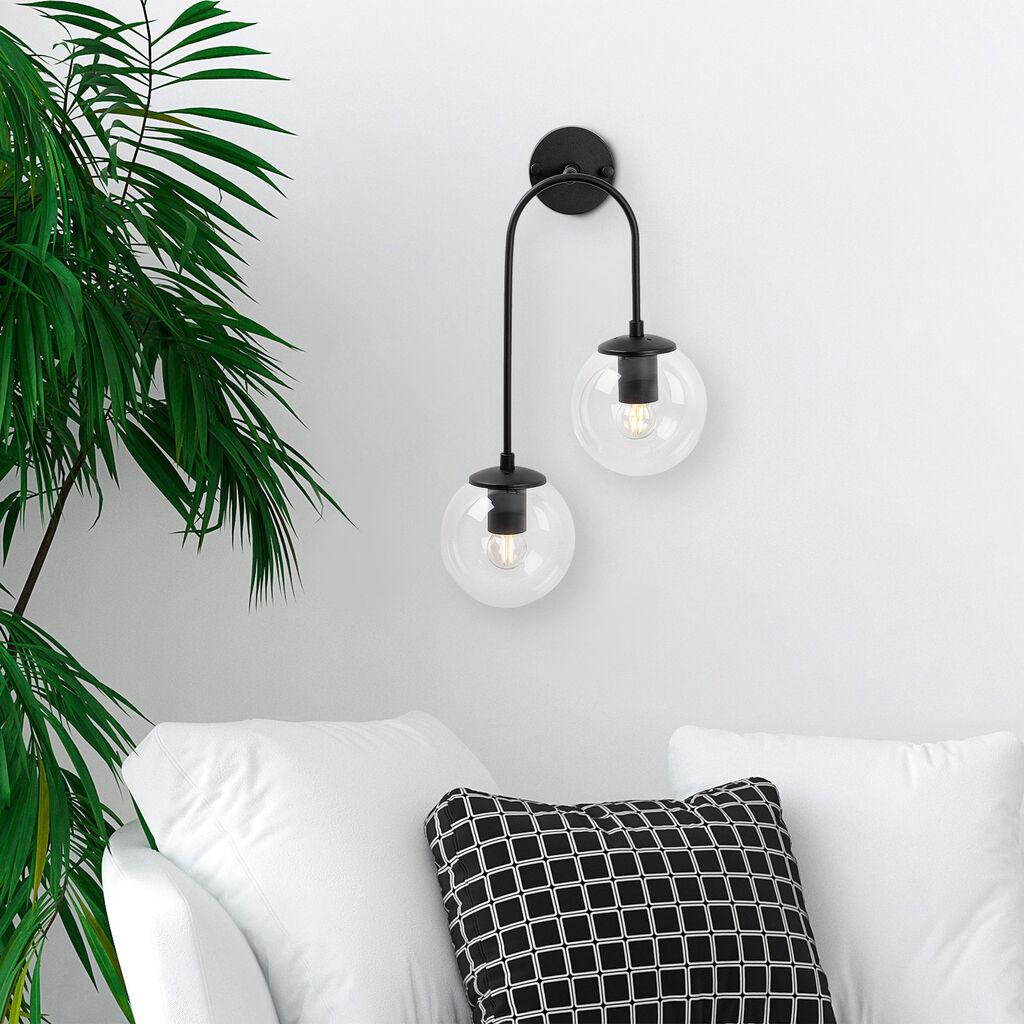Opviq Zidna lampa E14 Grlo, Crna
