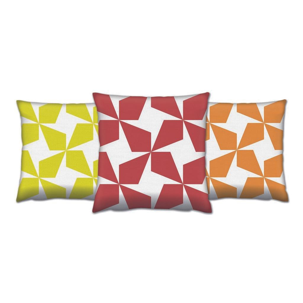 Aberto Design AC 4464 4465 4466 Set od 3 ukrasna jastuka, 43 x 43 cm, Šareni