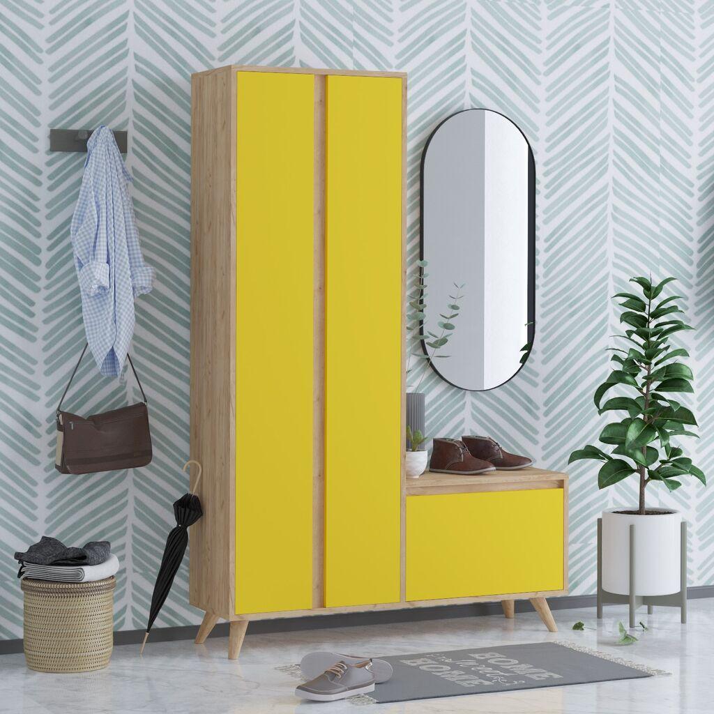 Hanah Home Ormarić za cipele 120x182x35cm Hrast-žuti