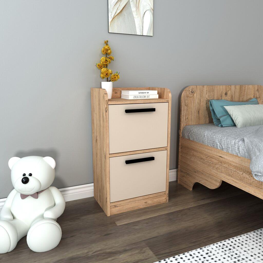 Hanah Home noćni ormarić Luses 45x29,6x79,4 cm bež