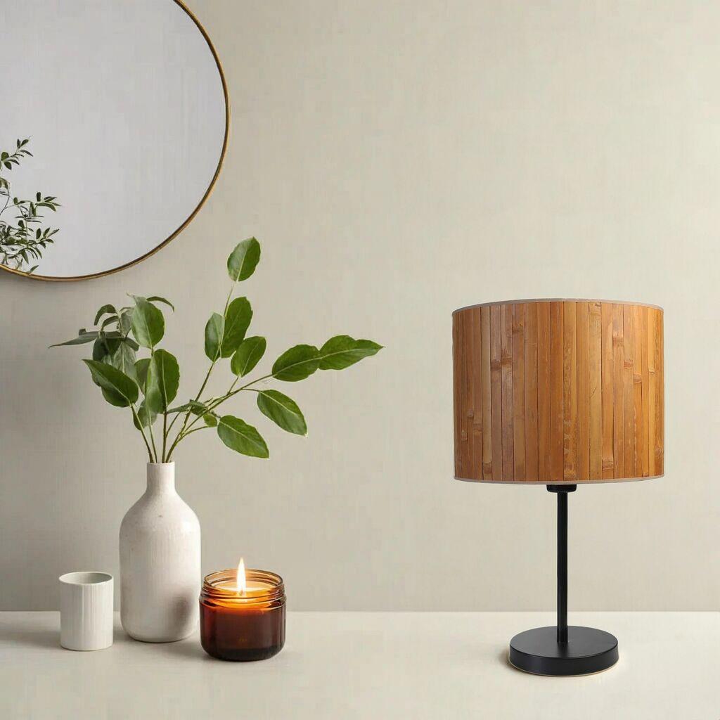 Opviq Stona lampa E27 Grlo, Krem-Crna