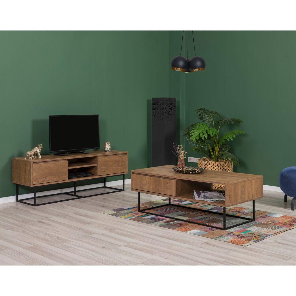 Hanah Home Set TV komoda i klub stolić, orah