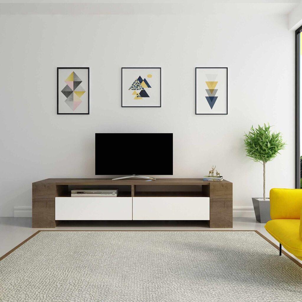 Hanah Home Sosruko TV polica, smeđe-bijela