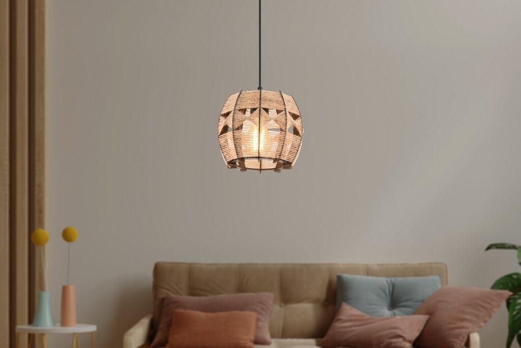 Opviq Luster Barril Juta, 60cm, E27