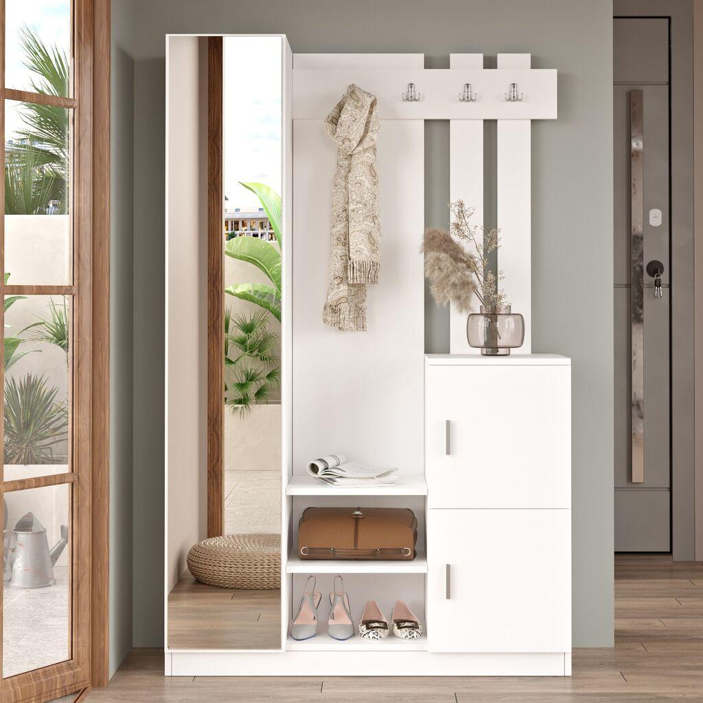 Hanah Home DD7 W Ormarić za cipele s mašnom, bijela