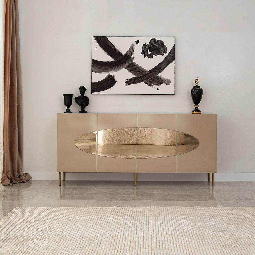Hanah Home Komoda Lago 180x80x40cm Bronzano-zlatna