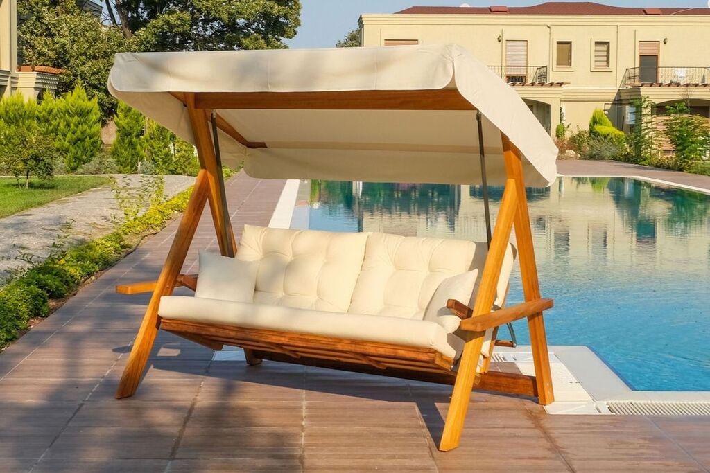 Hanah Home Vrtna ljuljačka Lyon 2400 175x190x70cm Bež