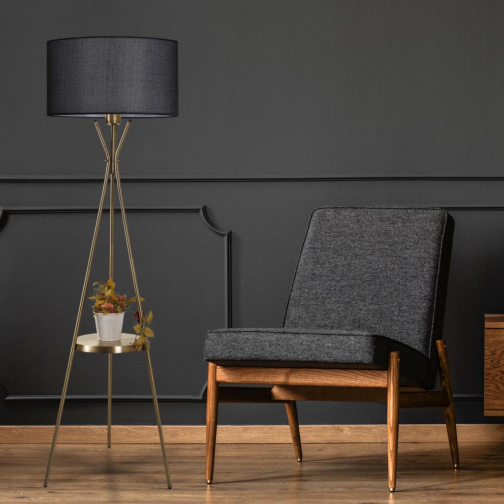 Opviq Podna lampa Venedik, 158 cm, 24 cm, E27, Crna
