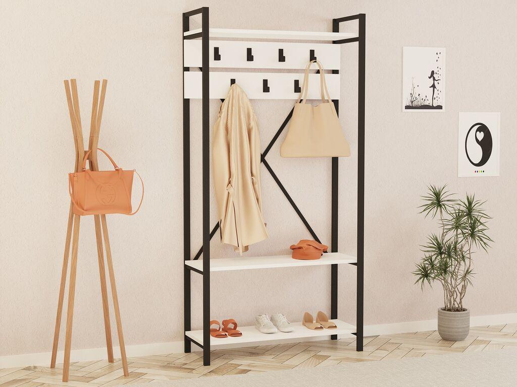 Hanah Home Čiviluk Polica Alfa White, Bijeli
