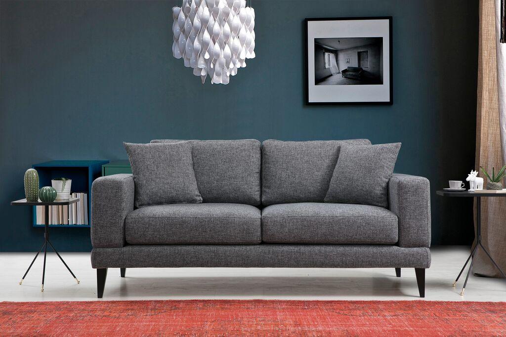 Atelier del Sofa Dvosjed Nordic 90x85x180cm Tamno siva