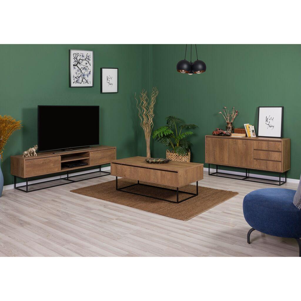 Hanah Home Set TV komoda i klub stolić, orah