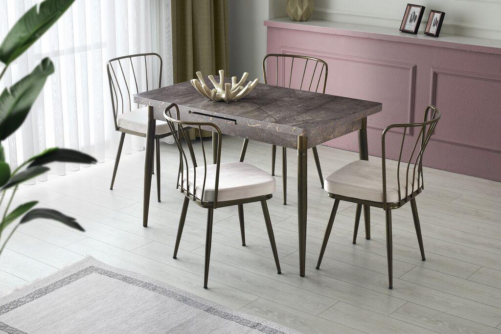 Hanah Home Trpezarijski sto 120x75x70cm Krem
